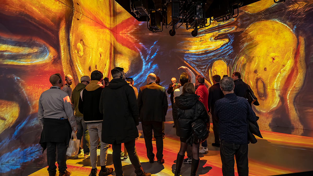 The Scream featured at Panasonic-Frameless exhibit at ISE 2023