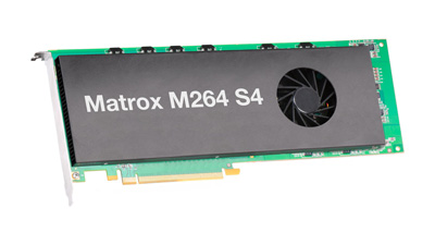 The Matrox M264 S4 hardware codec card