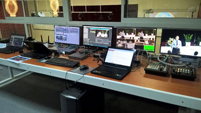 AV setup with the Matrox Monarch HDX H.264 streaming and recording appliance for the Seventh-Day Adventist Church