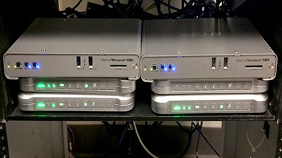 Two rack-mounted Monarch HDX units
