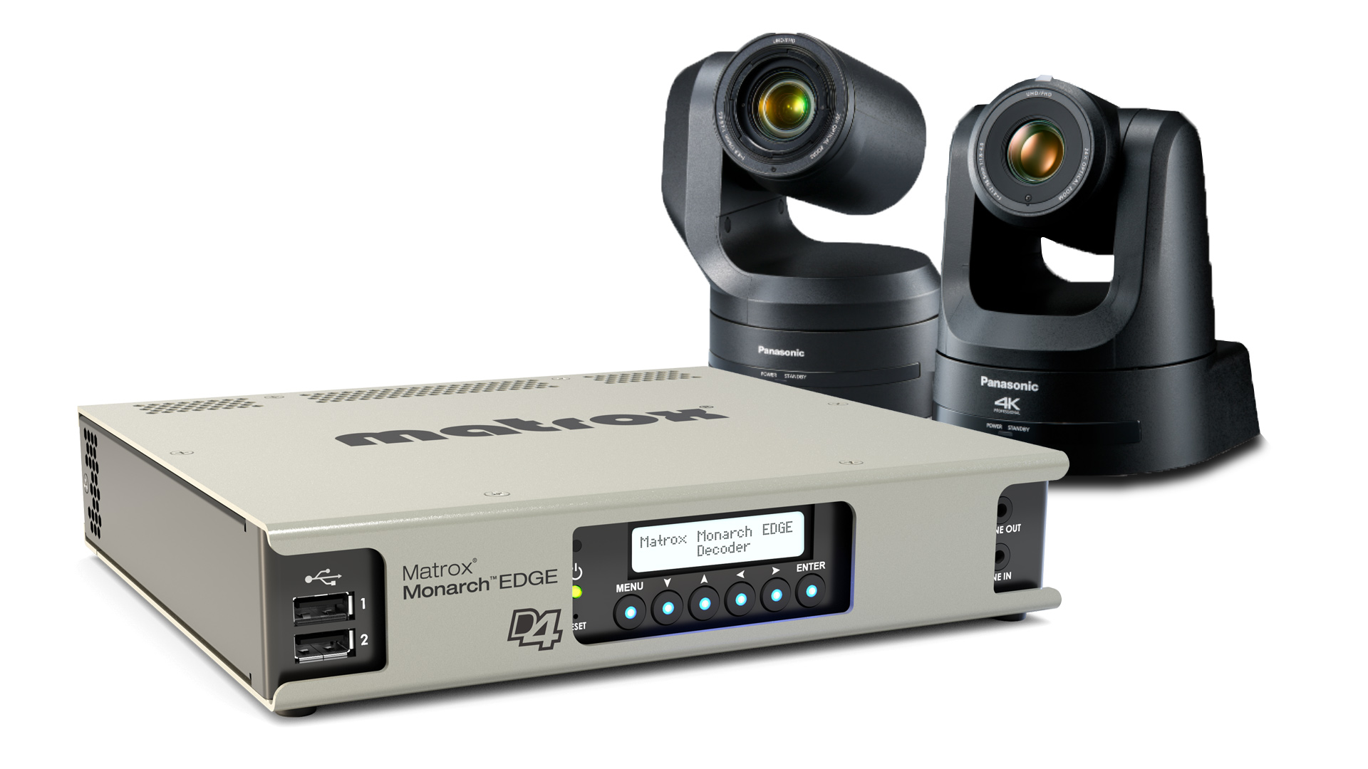 Matrox Monarch Edge and Panasonic 4k Cameras