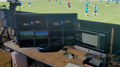 Monarch HD is ready to capture the game live from the soccer field.