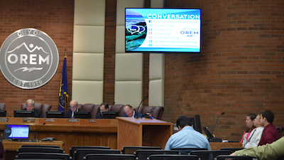 Residents of Orem Attend City Council Meeting