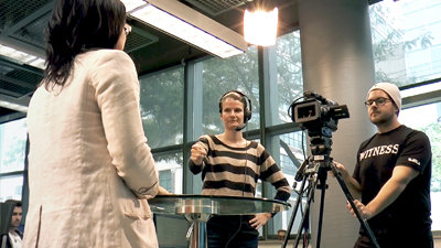 Ryerson University journalism students webcast a daily news program using Matrox Monarch HD.