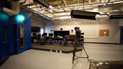 Ryersonian TV is webcast from the Ryerson RTA School of Media television studio using Matrox Monarch HD.