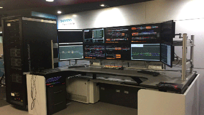 Siemens Rail Automation showcases a variation of the end-to-end, IP-based simulation system using Maevex 6100