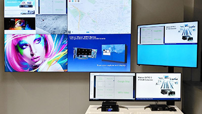 Sahara Benelux’s new technology demo room features several Matrox-powered AV-over-IP ecosystems