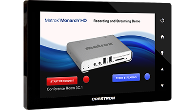 Crestron control system integrating with Monarch HD