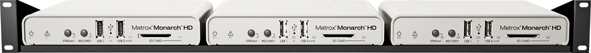 Three Monarch HD encoders in a single 1RU space