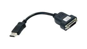 DisplayPort connector to a DVI connector