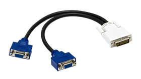 DVI to dual HD15 cable