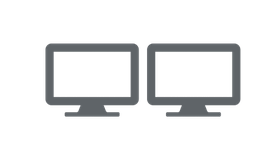 Dual Computer Screens Icon