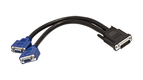 LFH60 to HD15 dual-monitor cable