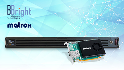 BBright UHD video production server with Matrox DSX LE5 D25