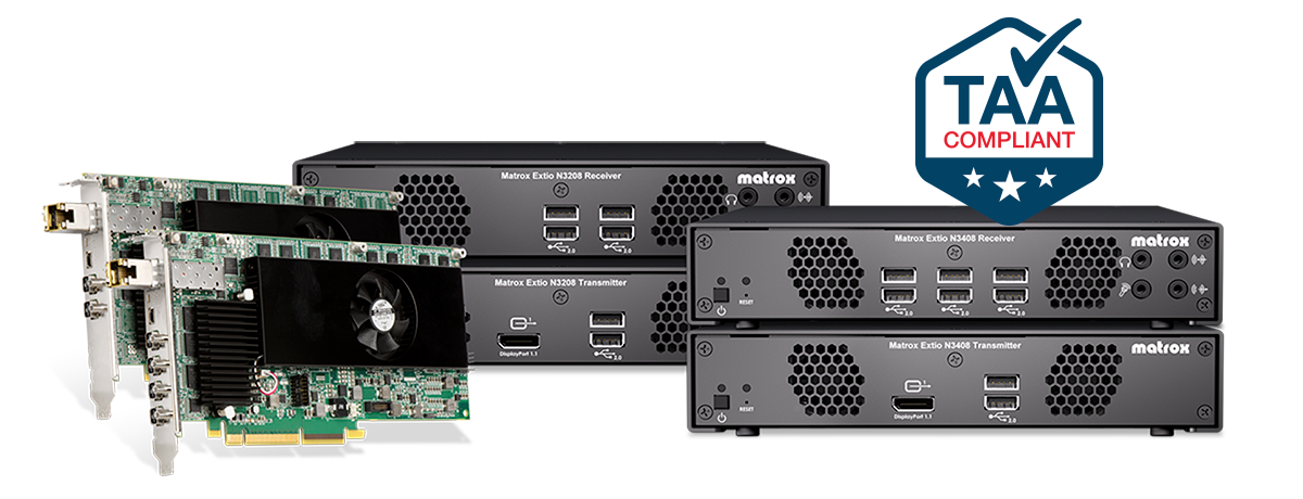Matrox Extio 3 Series Family with TAA compliance