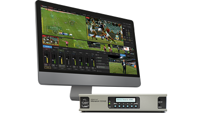 Vimeo Studio 6 Live Production Switcher software and Matrox Monarch EDGE encoder for cloud-based, broadcast-quality multi-camera productions.