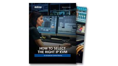 Cover of IP KVM Guide for broadcast control rooms
