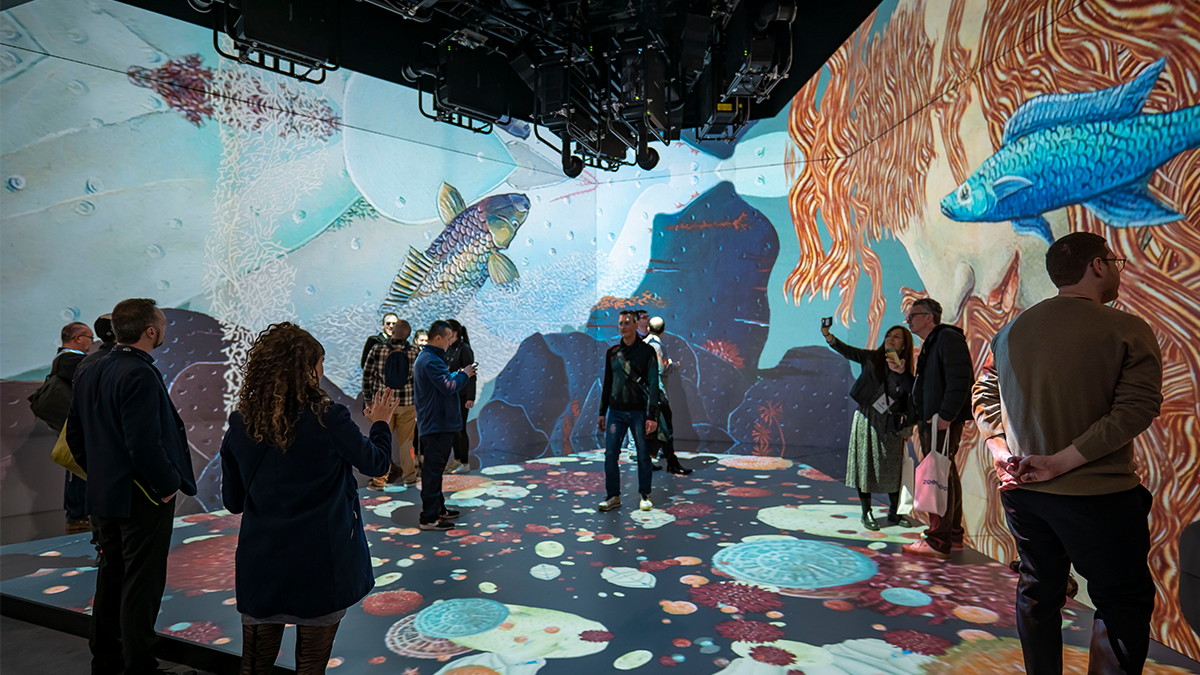 Panasonic immersive art gallery at ISE 2023