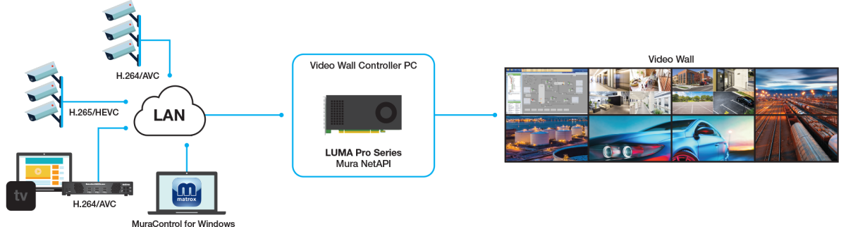 Luma Pro A380 Octal IP-Based Diagram