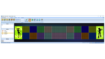 MuraControl software displaying video wall configuration with C-series cards