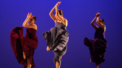  3 dancers for the Rambert Ballet School