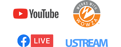 Monarch Series Live Stream to Youtube, Facebook Live, Wowza and Ustream