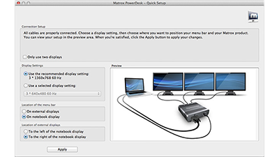 PowerDesk TripleHead2go Quick Setup