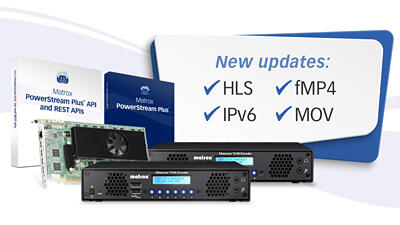 プロジェクター MOVE MAX Matrox Maevex 4K Enterprise Encoders — HLS, IPv6, fMP4 & MOV
