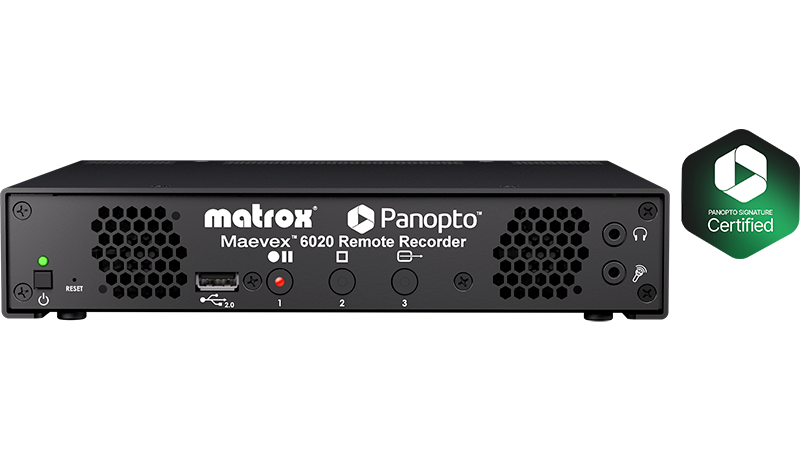 matrox maevex 6020 panopto certified logo