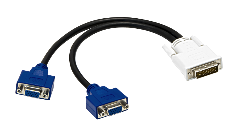 DVI to dual HD15 cable