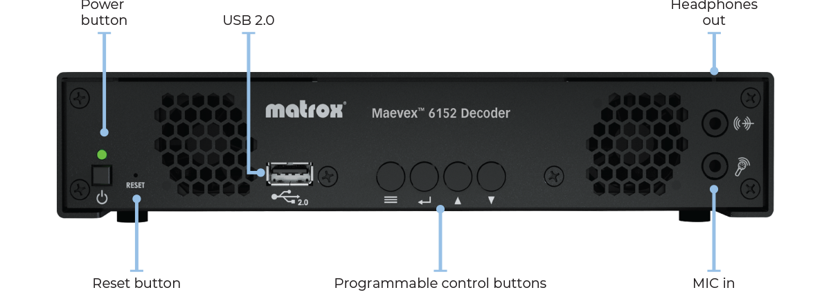 Maevex 6152 Decoder Front Label