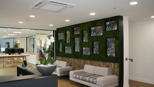 EIZO Corporate Office Reception Artistic Video Wall