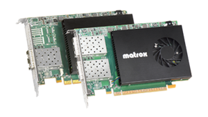 Matrox DSX LE5 Q25 and Matrox DSX LE5 D25 ST 2110 Quad 25 Gbe Network Adapter